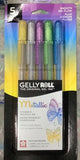5 Pk Gelly Roll Metallic Pens