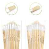 Brushes : 12pcs long-handle Hog Hair brush set