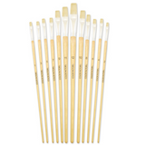 Brushes : 12pcs long-handle Hog Hair brush set