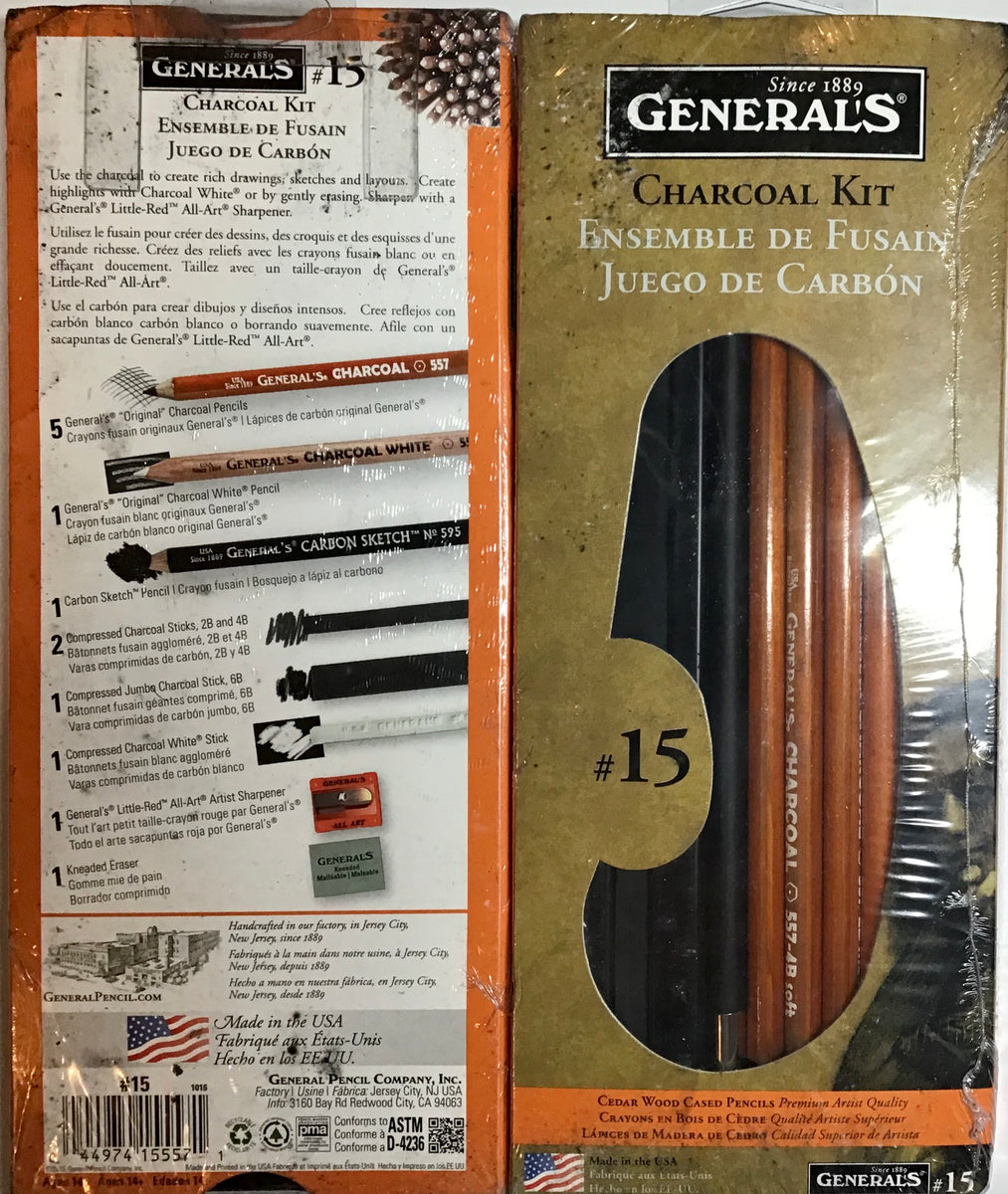 General's Jumbo Compressed Charcoal 3pk