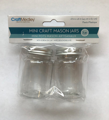 Mini Craft Mason Jars, 2 pk