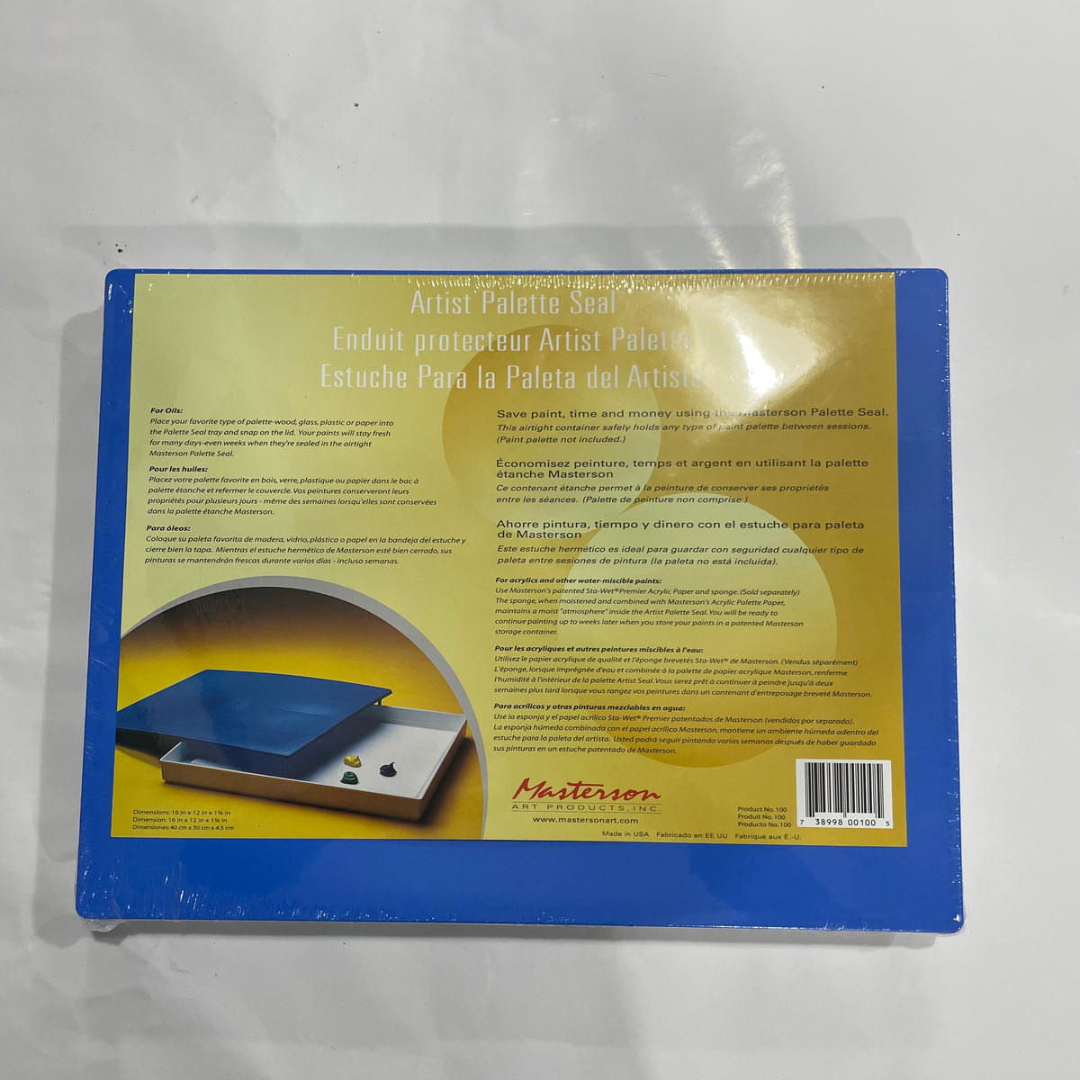 Sealable paint outlet palette