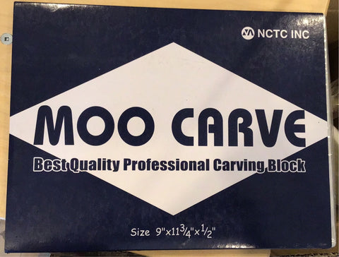 Moo Carve Professional Carving Block (9” x 11.75” x .5”)