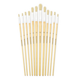 Brushes : 12pcs long-handle Hog Hair brush set