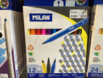 Milan Fine Tip Ergo Grip Markers, 12 colours