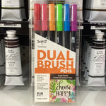 Tombow Dual-Brush Pens 6-pk Set : Various