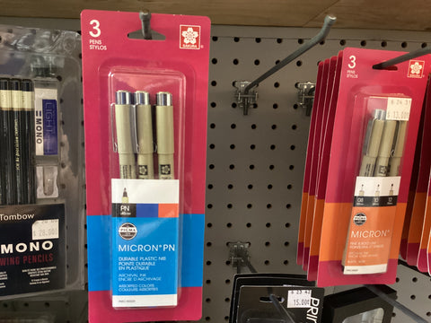 Micron Pigma Pens Set, Assorted Colours 3pk