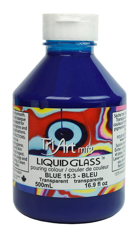 Liquid Glass - Pouring Colours - Blue
