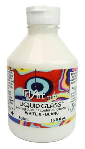 Liquid Glass - Pouring Colours - White