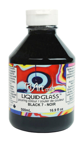 Liquid Glass - Pouring Colours - Black