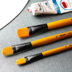 Tri-Art Artist Brushes - Short Synthetic - WC/Acryl - Filbert