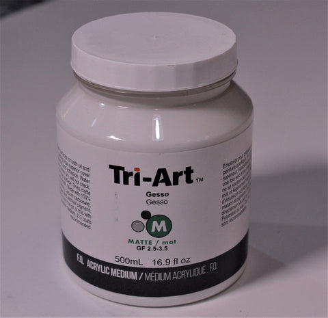 Tri-Art Acrylic Gel Medium - Black Acrylic Gesso, 250 ml Jar