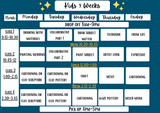 Summer Art Club: Week 1: July 4th - 7th