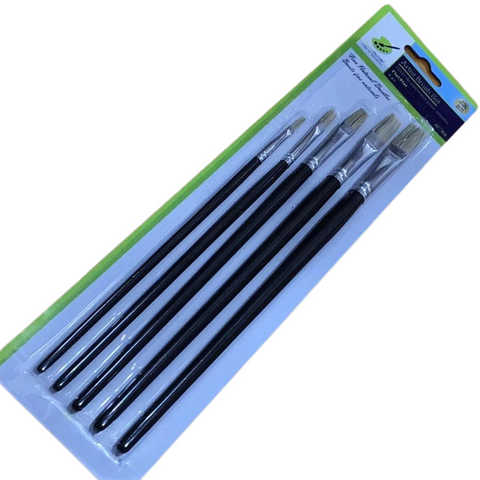 5pc Fine Natural Bristle Brush Set