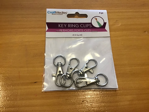 Key Ring Clips, 4 pc.