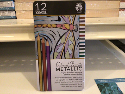 Pentalic Metallic Coloured Pencils, 12pk