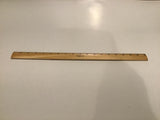 Wooden Ruler with Metal Edge